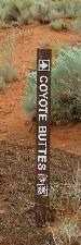 Coyote Buttes sign